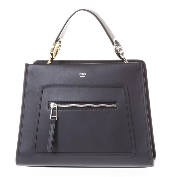 FENDI Runaway Leather Top Handle Satchel Bag Purse - Picture 1 of 8